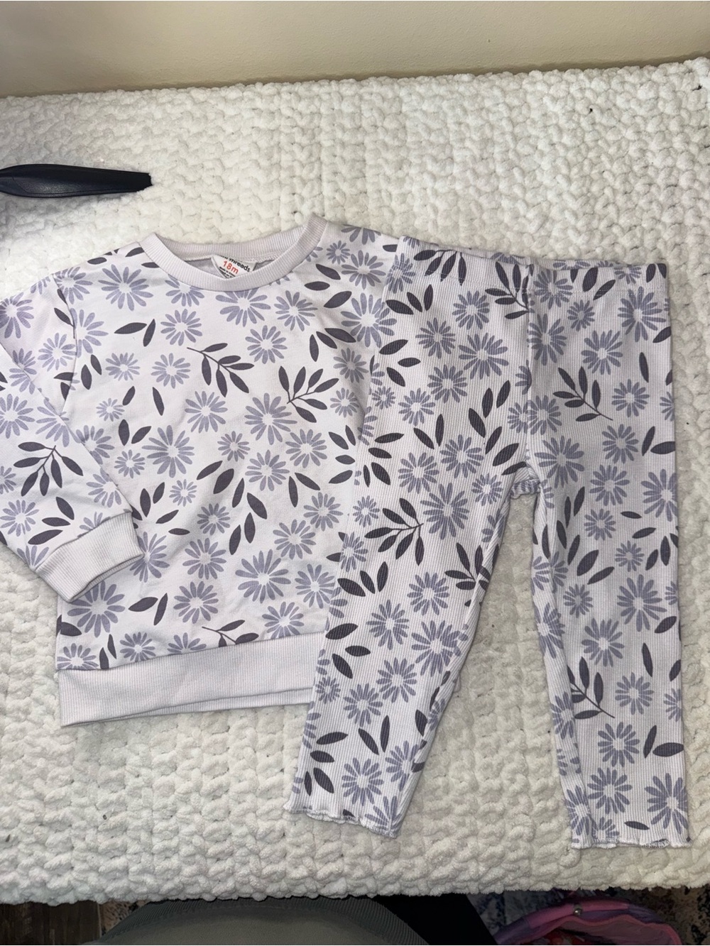 Kids Floral Lounge Set - Light Lavender